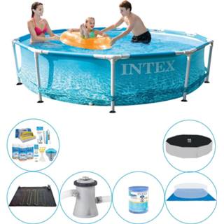 👉 Zwembad Slimme Deal - Intex Metal Frame Rond Strandzijde 305x76 Cm 8720574943795