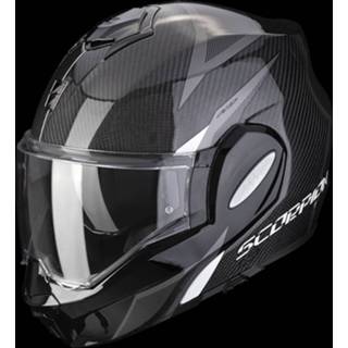👉 Zwart wit carbon m active Scorpion Exo-Tech Top Black-White 3399990094951