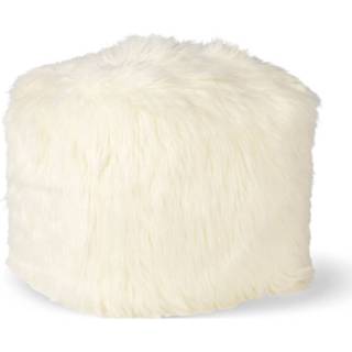 Poef Dutch Decor Sheep - Vierkante Fluffy Ivoor 40x40x40 Cm 8714165596231