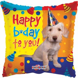 👉 Folieballon multikleur Globos Happy Birthday Dog 46 Cm 681070191999