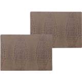 👉 Tafel bruin 4x Stuks Stevige Luxe Placemats Coko 30 X 43 Cm - 8720576387610
