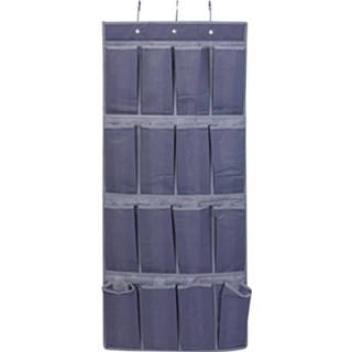 Organizer antraciet Hangende Deur/kast Met 16 Vakken 45 X 110 Cm - Opbergmanden 8719202101744