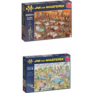 👉 Taart Jan Van Haasteren Puzzelbundel - 2 Stuks Darts 1000 Stukjes & Taarten Toernooi 1500 8720663060884