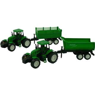 👉 Aanhanger groen Tractor Pull-back Met 8716421409644