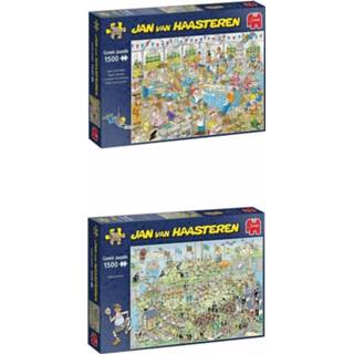 👉 Taart Jan Van Haasteren Puzzelbundel - 2 Stuks Taarten Toernooi 1500 Stukjes & Highland Games 8720663060983