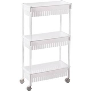 👉 Mand wit mannen Opberg Trolley/roltafel/organizer Met 3 Manden 45 X 21 80 Cm - Trolley 8720195798859