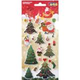 👉 Kerstboom groen rood papier Luna Stickers 22 X 10 Cm Groen/rood 18 Stuks 8720585193424