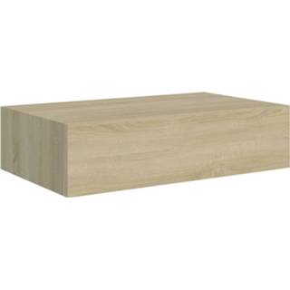 👉 Wandschap MDF Viaxl Met Lade 40x23,5x10 Cm Eikenkleurig 8720286418727