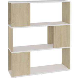 👉 Boekenkast wit eiken Vidaxl Boekenkast/kamerscherm 80x24x94 Cm Spaanplaat Sonoma 8720286650868