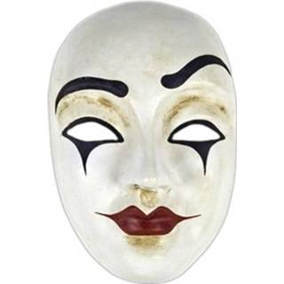 👉 Witte Luxueus Clowns Masker - Verkleedmaskers 8718758300182