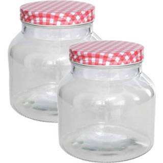 👉 Weckpot Set Van 2x Stuks Grote Inmaakpotten/weckpotten 2000 Ml Met Draaideksel - Weckpotten 8720576626757