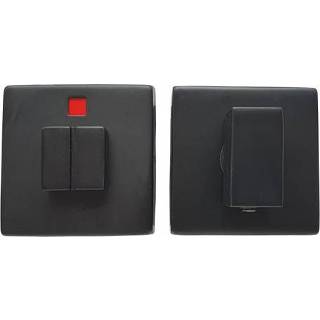 👉 Zwart RVS Wc-garnituur vierkant mat 8711613990245