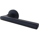 👉 Deurkruk rond zwart RVS rozet recht model 8711613990191