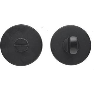 👉 Zwart RVS Wc-garnituur rond mat 8mm 8711613990221