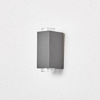 👉 Buitenwandlamp grijze donkergrijs Donkergrijze Jovan, 2-lamps