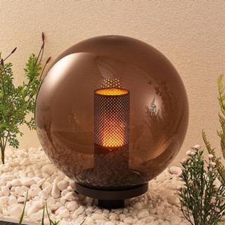 👉 A+ rookgrijs Lindby Kibara decoratie-lichtbol, Ø 30 cm