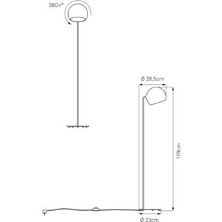 👉 Vloerlamp zwart aluminium a++ Nyta Tilt Globe Floor mat