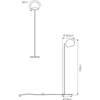 👉 Vloer lamp roestvrijstalen roestvrijstaal gepolijst a++ Nyta Tilt Globe Floor vloerlamp zw.