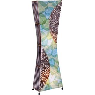👉 Vloer lamp bladen a++ bruin Vloerlamp Talia met natuurmateriaal, 100 cm