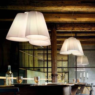 👉 Hanglamp wit a++ Modo Luce Florinda 3-lamps Plissé