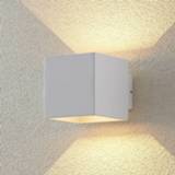 Buitenwandlamp wit Mat drukgegoten aluminium warmwit a+ ELC Esani LED buiten wandlamp,