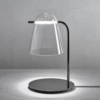 👉 Tafellamp zwart chroom Prandina Sino T3 LED helder/zwart