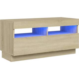 Vidaxl Tv-meubel Met Led-verlichting 80x35x40 Cm Sonoma Eikenkleurig 8720286218587