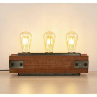 👉 Tafellamp hout metaal a++ Lindby Nilaska tafellamp, 3-lamps