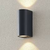 Buitenwandlamp antraciet drukgegoten aluminium warmwit a+ ELC Latika LED buiten wandlamp,