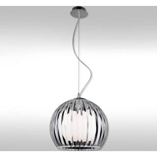 👉 Hang lamp chroom mannen transparante hanglamp Mandina - 20 cm