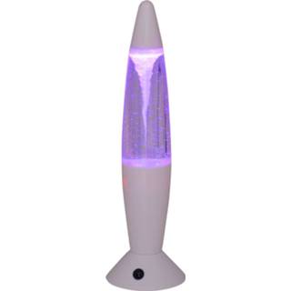 👉 Metaal a+ wit multicolour LED lavalamp Tornado