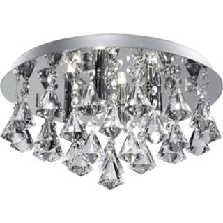 👉 Plafondlamp a++ searchlight chroom Hanna 35 cm