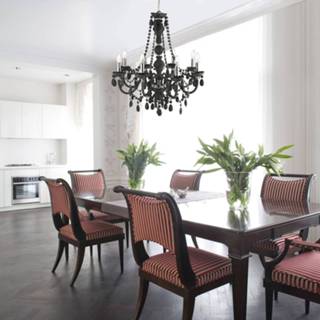 👉 Kroon luchter metaal donkergrijs a++ zwart Kroonluchter Marie Therese, zwart, 8-lamps