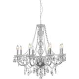 👉 Kroon luchter chroom a++ metaal Kroonluchter Marie Therese, chroom, 8-lamps