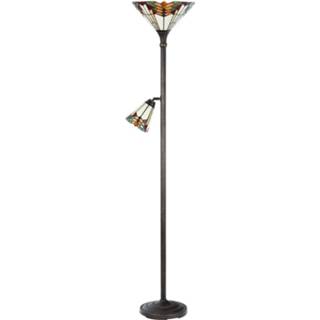 👉 Vloerlamp 5969 met leeslamp, Tiffany-stijl