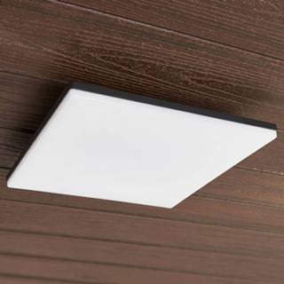 👉 Plafondlamp donkergrijs Vierkante LED Henni voor buiten