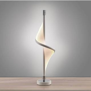 👉 Tafellamp wit aluminium warmwit a+ Lucande Edano LED in gedraaide vorm