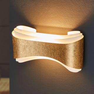 Goudkleurige goud Chique design-wandlamp Ionica, band