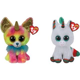 👉 Knuffel Ty - Beanie Boo's Yips Chihuahua & Christmas Unicorn 8720679615535