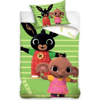 👉 Dekbedovertrek groen katoen Bing - 1-persoons (140x200 Cm + 1 Sloop) 5902689489921