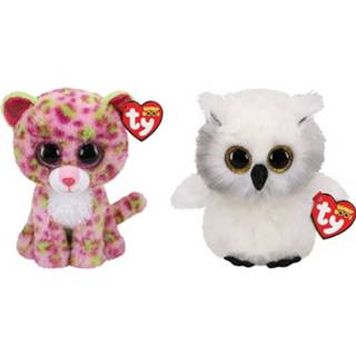 👉 Knuffel Ty - Beanie Boo's Lainey Leopard & Austin Owl 8720679615597