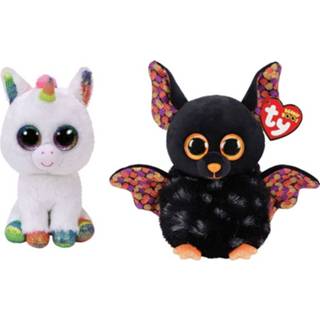 👉 Knuffel Ty - Beanie Boo's Pixy Unicorn & Halloween Bat 8720679621260