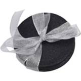 👉 Onderzetter zwart kunststof active 4x stuks onderzetters glitter D10 cm