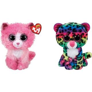 Knuffel Ty - Beanie Boo's Reagan Cat & Dotty Leopard 8720679622281