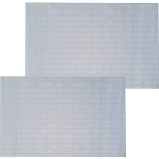 👉 Badmat transparant 2x Stuks Badmatten/douchematten Anti-slip Geweven Patroon 50 X Cm - Badmatjes 8720576604632