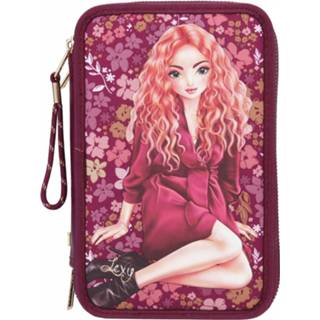 👉 Etui rood polyester meisjes Topmodel 3-vaks 20 Cm 44-delig 4010070580315