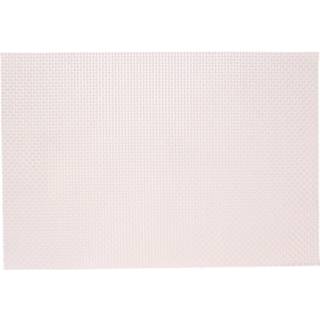 👉 Onderlegger roze parelmoer 1x Rechthoekige Onderleggers/placemats Voor Borden Geweven Print 29 X 43 Cm - Placemats 8720576696415