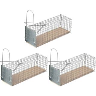 👉 Ongediertebestrijding 3x Diervriendelijke/humane Anti Ratten Vallen/klemmen 28 Cm - Ongediertevallen 8720147189001