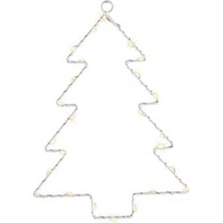 👉 Kerstverlichting wit zilver Micro Led Budget Boom Buit.bo White Metal Frame - Silver Wire Wit/warm 3 8718533697667