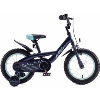 👉 Jongensfiets blauw jongens Amigo Galaxy 16 Inch 25 Cm Terugtraprem Donkerblauw 8720585999484